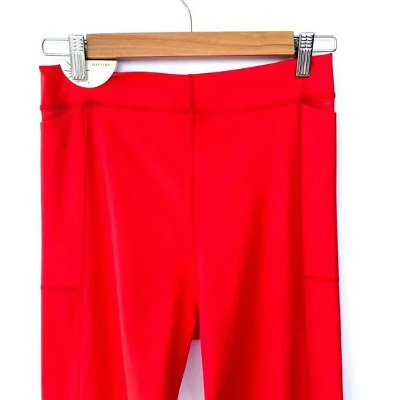 NWT Aerie Offline Orange High Rise 7/8 Length Goal Leggings Large - Picture 10 of 12